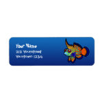 Cartoon Mandarin / Dragonet Fish Return Address Label
