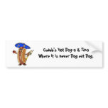 Cartoon Mariachi Hot Dog in a So Bumper Sticker