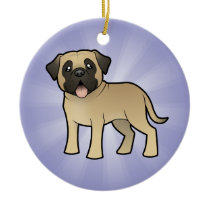 Cartoon Mastiff / Bullmastiff Ornament