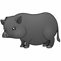 Cartoon Miniature Pig Acrylic Cut Outs