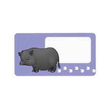 Cartoon Miniature Pig Address Label