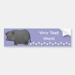 Cartoon Miniature Pig Bumper Sticker