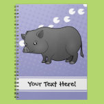 Cartoon Miniature Pig Spiral Notebooks
