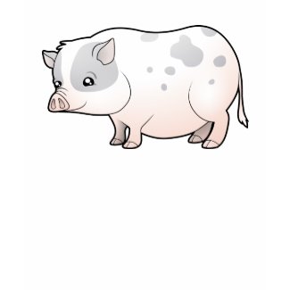 Cartoon Miniature Pig T-Shirt