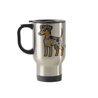 Cartoon Blue Merle Miniature Pinscher Travel Mug