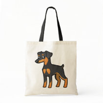 Cartoon Miniature Pinscher / Manchester Terrier Canvas Bag