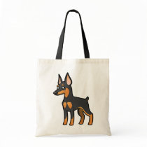 Cartoon Miniature Pinscher / Manchester Terrier Tote Bag