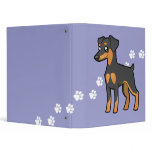 Cartoon Miniature Pinscher / Manchester Terrier Vinyl Binder