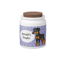 Cartoon Miniature Pinscher / Manchester Terrier Candy Dish