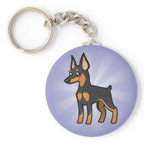 Cartoon Miniature Pinscher / Manchester Terrier Key Chains