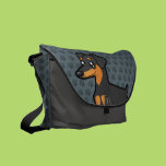 Cartoon Miniature Pinscher / Manchester Terrier Courier Bags