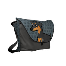 Cartoon Miniature Pinscher / Manchester Terrier Courier Bags