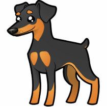 Cartoon Miniature Pinscher / Manchester Terrier Photo Cut Out