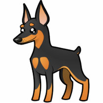 Cartoon Miniature Pinscher / Manchester Terrier Photo Cutouts