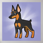 Cartoon Miniature Pinscher / Manchester Terrier Poster