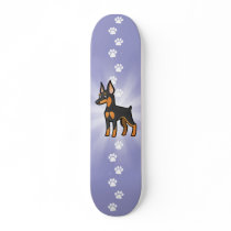 Cartoon Miniature Pinscher / Manchester Terrier Skate Board