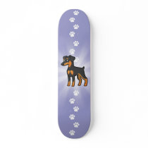 Cartoon Miniature Pinscher / Manchester Terrier Skate Decks