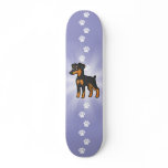 Cartoon Miniature Pinscher / Manchester Terrier Skate Decks
