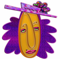 Cartoon Modern Woman Print Photo Sculptures
