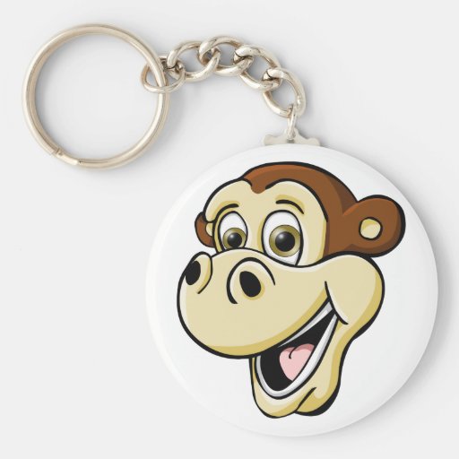 Cartoon Monkey Keychain Zazzle
