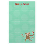 Cartoon Monkey Kid Personal / Thank You Stationery