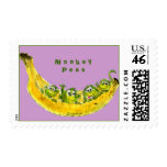 Cartoon Monkey Peas Funny Postage Stamps