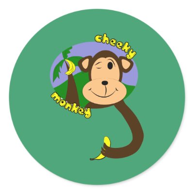 Cartoon Monkey Stickers by MissMissyLue