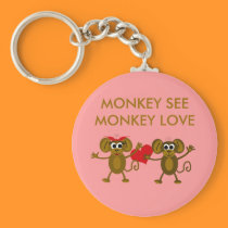 Cartoon Monkeys Keychain