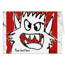 Cartoon Monster Personalized Greeting cards