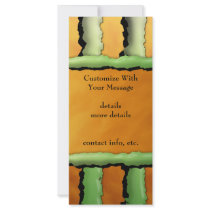 Cartoon Monster Stripes Personalized Rack Card