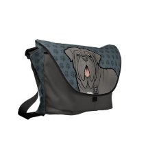 Cartoon Neapolitan Mastiff Courier Bags