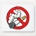 Cartoon No Smoking Sign mousepads