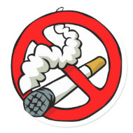 Cartoon No Smoking Sign sticker