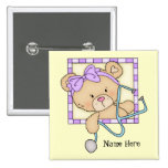 Cartoon Nurse Bear add name button buttons