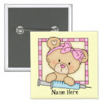 Cartoon Nurse Bear button buttons