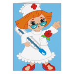Cartoon Nurse Greeting Cards