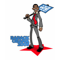 Cartoon Obama t-shirts
