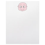 Cartoon of a cute baby, smiling. letterhead design