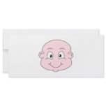 Cartoon of a cute baby, smiling. custom rack card