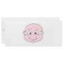 Cartoon of a cute baby, smiling. custom rack card