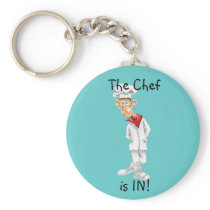 Cartoon of Chef with funny sayings Key Chains