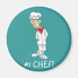 Cartoon of Chef with funny sayings Refrigerator Magnet
