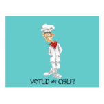 Cartoon of Chef with funny sayings Postcard