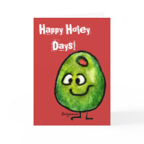 Cartoon Olive Holiday Greeting Card by zooogle Cartoon Olive Holiday Greeting Card