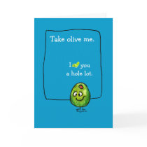 Cartoon Olive Love Greeting Card by zooogle Cartoon Olive Love Greeting Card