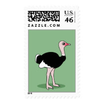 Cartoon Ostrich postage