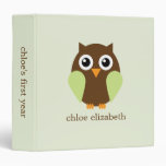 Cartoon Owl Baby Photo Binder {green}