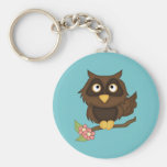 Cartoon Owl (brown) Keychains