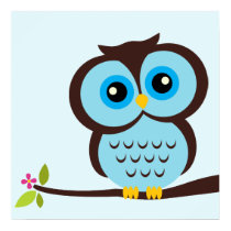 Cartoon Owl Children's Wall Art Posters