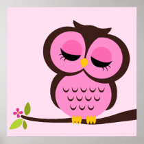 Cartoon Owl Children's Wall Art Posters